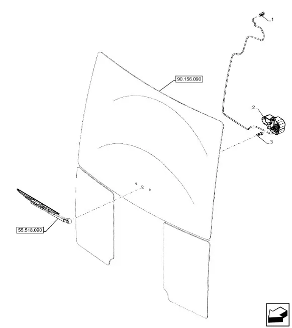 47948768 - Мотор элект. прив. стеклоочистителя TD/JX